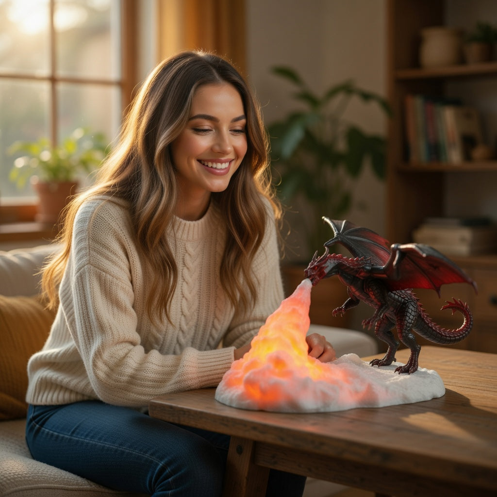 Fire Dragon 3D Night Light with LED Glow