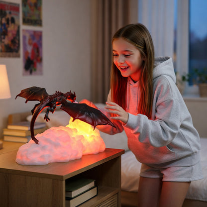 Fire Dragon 3D Night Light with LED Glow