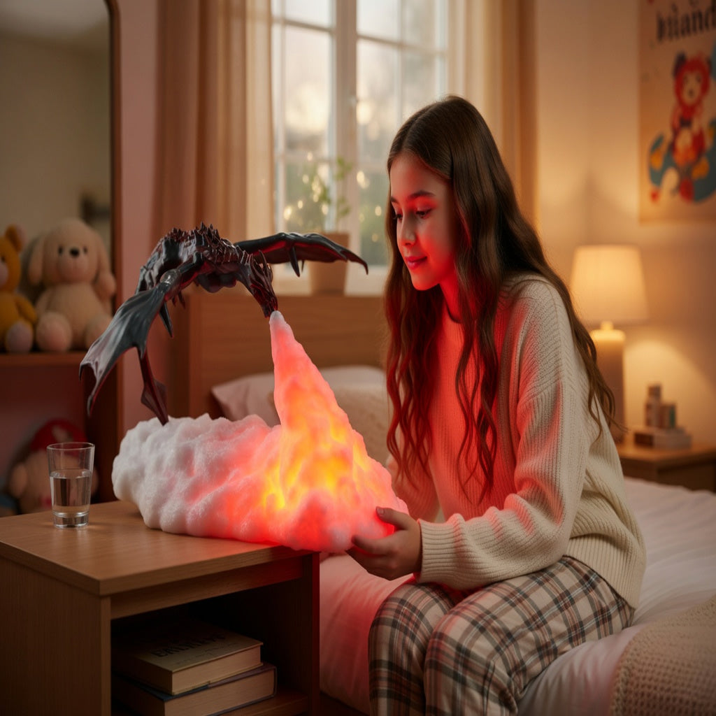 Fire Dragon 3D Night Light with LED Glow